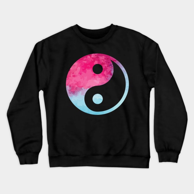 Yin and Yang Watercolor Crewneck Sweatshirt by CHROME BOOMBOX